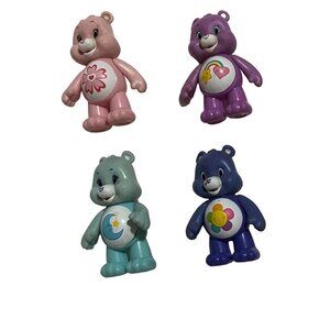 Care Bears Mini Figurine Set Of 4 Vintage 1980s Plastic Toys 3” Just Play